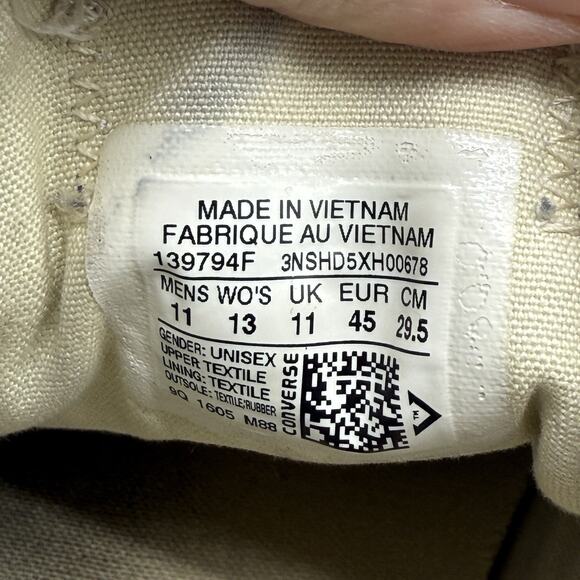 Converse All Star Low Top Red Sneakers Mens Size 11 Womens Size 13 139794F - Picture 6 of 7